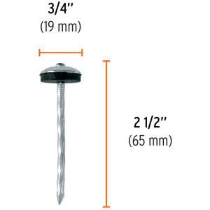 Clavos Calamina Calibre 9 x63mm Galvanizado CArandela Caja25kg Truper 103397