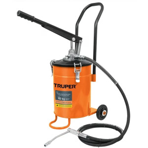 Bomba Inyectora de grasa 5800 PSI 10kg. Alta Presion, Flujo 3.1g Manguera 1/4" Cubeta 22x30cm, BOMIN-10 16867 Truper