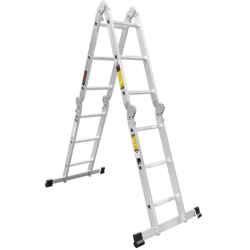 Escaleras Multiposicion 12 Peldaños T1 Max4.6m P12.2kg Aluminio, Truper 100495
