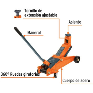 Gata Tipo Lagarto 3T, Altura M 54cm M 19.2cm Peso 19kg, Incluye Maletin, GAPA-300 14947 Truper