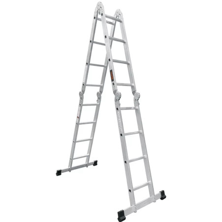 Escaleras Multiposicion 16 Peldaños T1 Max5.7m P13.8kg Aluminio, Truper 101906
