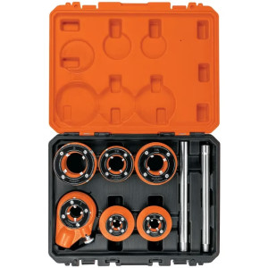 Juegos de Tarrajas para Tubos 7 Piezas HSS 1/2-2NPT, Truper 15721