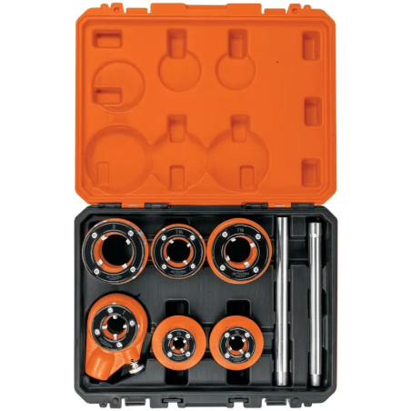 Juegos de Tarrajas para Tubos 7 Piezas HSS 1/2-2NPT, Truper 15721
