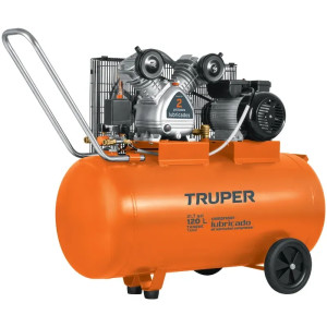 Compresoras de Aire de 4HP 120 Litros, Uso Ininterrumpido Arranque Automatico, Truper COMP-120LHC 102132
