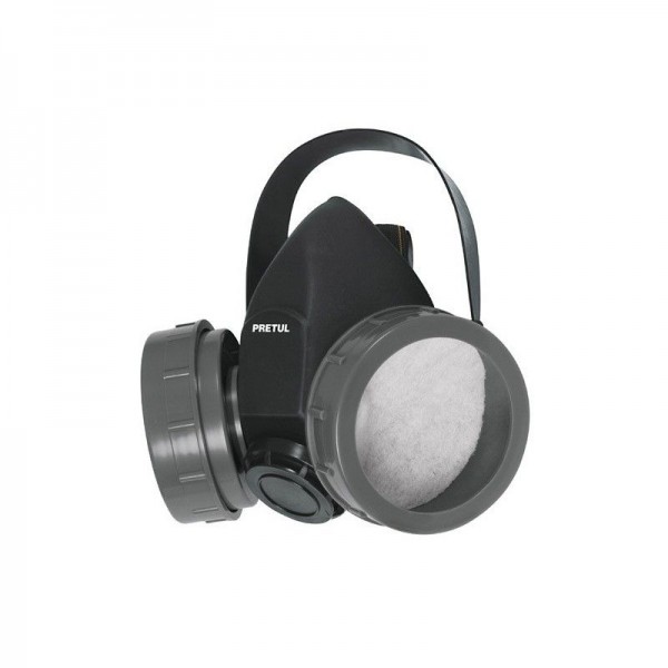  Respirador 2 Filtros Sin Cartuchos incluye Valvula de Exhalacion, Bandas Elasticas Ajustable, RES-2-P 23391 Pretul 22.033898 Re