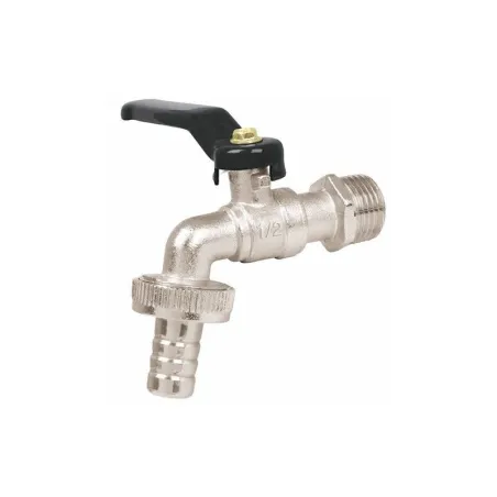  Llave de paso tipo esfera Metalica 1/2" 110g, Niquelado, Cierre 1/4 de vuelta, Entrada 1/2" Salida 3/4", LL-21P 23146 Pretul 6.