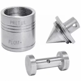  Plomada Metalica con Centro 340g, Para Uso en plomeria y construccion, PLOM-3Z 22463 Pretul 19.491525 Plomada Metalica con Cent