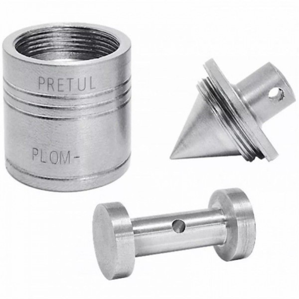  Plomada Metalica con Centro 340g, Para Uso en plomeria y construccion, PLOM-3Z 22463 Pretul 19.491525 Plomada Metalica con Cent
