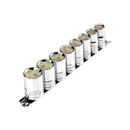  Juego de 8 dados Milimetrico 13 mm a 24 mm, encastre 1/2", en acero al carbono, JD-1/2X9mm-P 21176 Pretul 29.661017 Juego de 8 