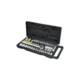  Juegos de herramientas 39 Piezas E1/4-3/8 EP Pretul 24220 26.271186 Juego de dados 39 Piezas Mixto con Estuche de Plastico, Enc