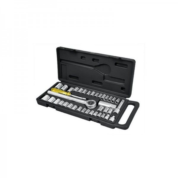  Juegos de herramientas 39 Piezas E1/4-3/8 EP Pretul 24220 26.271186 Juego de dados 39 Piezas Mixto con Estuche de Plastico, Enc