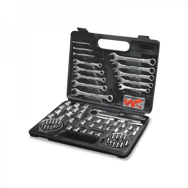  Juegos de herramientas 71 Piezas E1/4-3/8 MP Pretul 22980 75.423729 Juego de herramientas 71 Piezas con Estuche de Plastico, En