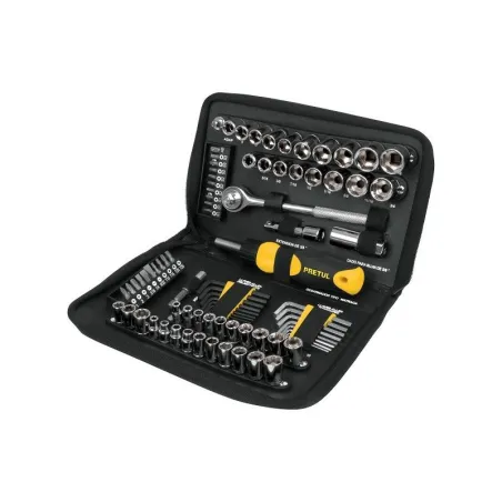  Juegos de herramientas 83 Piezas E1/4-3/8 EP Pretul 22984 71.186441 Juego de herramientas 83 Piezas con Estuche de Plastico, En
