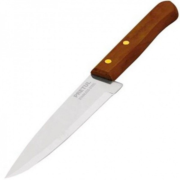  Cuchillo de Chef 7" mango de Madera, acero inoxidable, CUCH-M71 23081 Pretul 4.915254 Cuchillo de Chef 7" mango de Madera, acer