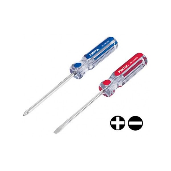  Juego Desarmadores 2 Pza 1/4" Mango de PVC, DUO-1/4X4TP 20210 Pretul 6.525424 Juego Desarmadores 2 Pza 1/4" Mango de PVC, DUO-1