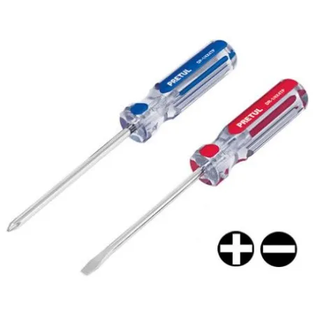  Juego Desarmadores 2 Pza 1/4" Mango de PVC, DUO-1/4X4TP 20210 Pretul 6.525424 Juego Desarmadores 2 Pza 1/4" Mango de PVC, DUO-1