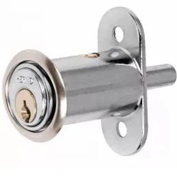  Cerradura para mueble cromo Tipo Boton modelo 20, para puertas corredizas de traslape, CM-20C 43561 Hermex 11.694915 Cerradura 