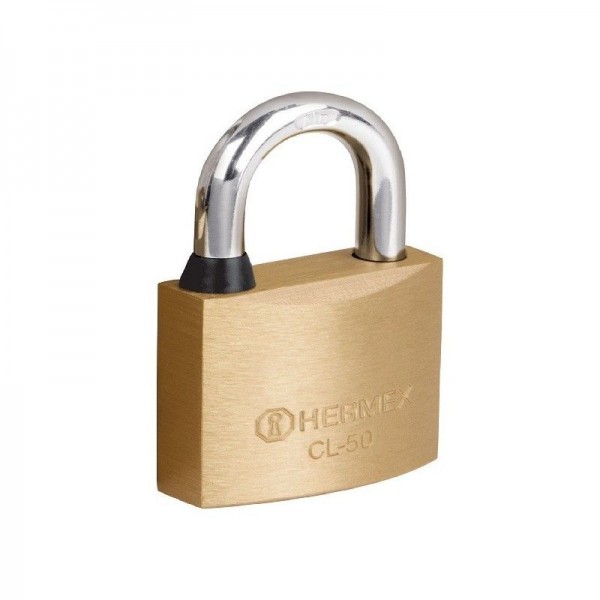 Candados 50mm S6 2llaves Hermex 43430 Hermex-Candado Pulido de Alta seguridad 50mm Seguridad 6, Incluyen 2 llaves Tradicional, C
