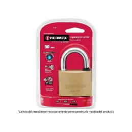  Candados 40mm S5 2llaves Hermex 43428 14.491525 Candado Pulido de Alta seguridad 40mm Seguridad 5, Incluyen 2 llaves Tradiciona