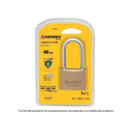  Candados 30mm S3 GanchoLargo 2llaves Hermex 23516 8.389831 Candado Pulido Basico arco largo 30mm Seguridad 3, Incluyen 2 llaves