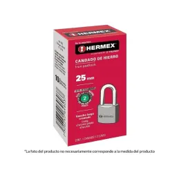  Candados 45mm S4 Hierro GanchoLargo 2llaves Hermex 43324 8.220339 Candado de Hierro Arco Largo 45mm Seguridad 4, 2 llaves tradi
