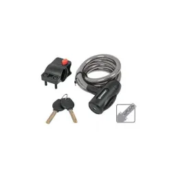  Cables de Seguridad con llave 12mm 1m, en acero con cubierta PVC, Incluyen 2 llaves tipo automotriz, CB-12 43923 Hermex 14.4915