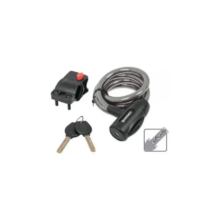  Cables de Seguridad con llave 12mm 1m, en acero con cubierta PVC, Incluyen 2 llaves tipo automotriz, CB-12 43923 Hermex 14.4915