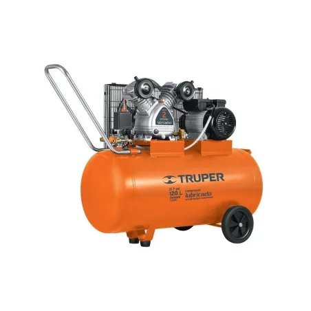  Compresoras de Aire de 4HP 120 Litros, Uso Ininterrumpido Arranque Automatico, Truper COMP-120LHC 102132 1720.338983 Compresora