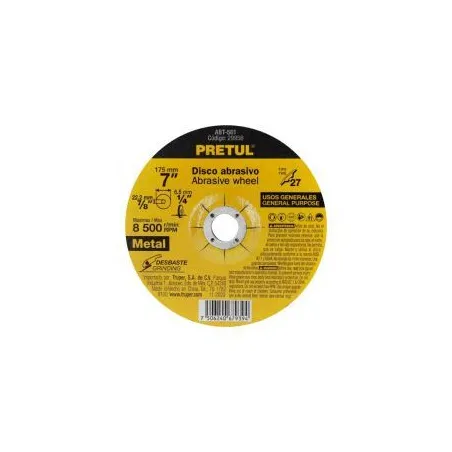  Discos de Desbaste Metal 7" x6.2mm Oaluminio, Pretul 29956 6.186441 Disco de Desbaste Metal 7" x6.2mm Oaluminio, Pretul 29956

