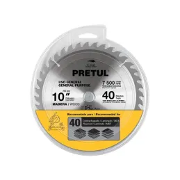  Discos sierras 10" 40Dientes C1", para madera, Pretul 27057 27.118644 Discos sierras 10" 40Dientes C1", para madera, Pretul 270