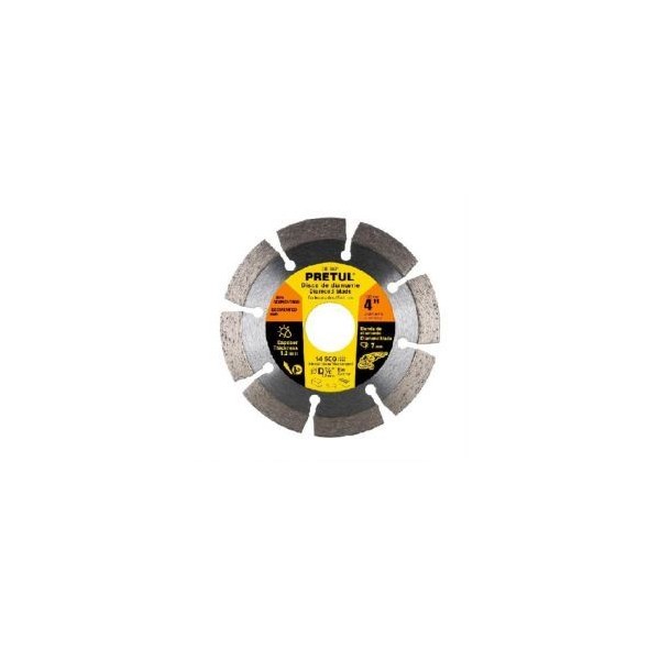  Discos de Corte Diamantados Rin Segmentado 4" x1.2mm Marmol Concreto Piedra D7/8 cReductoes, Pretul 27016 9.830508 Disco de Cor