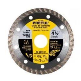  Discos de Corte Diamantados Rin Turbo 4-1/2" x1.2mm Marmol Concreto Piedra D7/8 cReductoes, Pretul 27017 11.186441 Disco de Cor