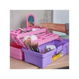  Cajas para Cosmeticos 14" 36x18x18cm 2Bandejas Deslizable Rosa Morado, Pretul 25052 27.118644 Cajas para Cosmeticos 14" 36x18x1