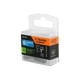  Puntas Phillips #2 x25mm PH2 p/tablaroca, estuche con 5 piezas, Truper 12717 7.79661 Puntas Phillips N2 x25mm PH2 p/tablaroca, 