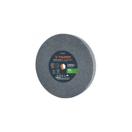  Piedra para Esmeril 10" x1-1/4" G60 E32mm Oxido Aluminio, Truper 12402 55.084746 Piedra para Esmeril 10" x1-1/4" G60 E32mm Oxid