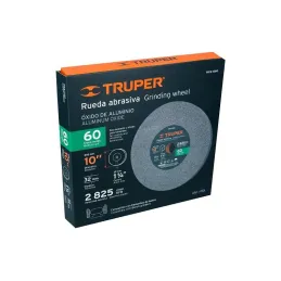  Piedra para Esmeril 10" x1-1/4" G60 E32mm Oxido Aluminio, Truper 12402 55.084746 Piedra para Esmeril 10" x1-1/4" G60 E32mm Oxid