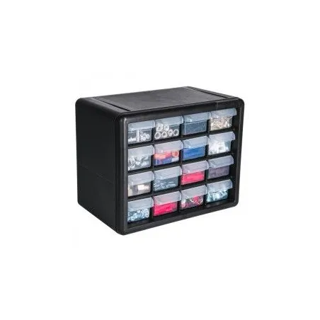  Organizador 16 Gavetas 27x16x22cm Compartimientos ABS Truper 11851 41.525424 Organizador 10" con 16 Gavetas 27x22x16cm Comparti