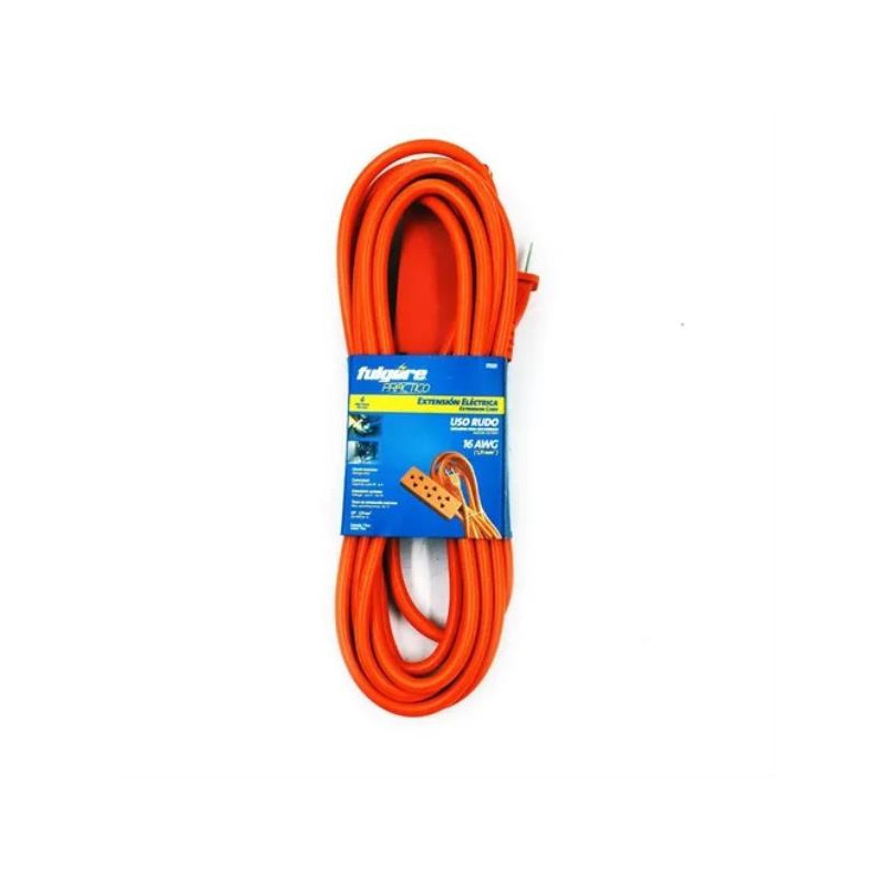  Extension Electrica 4M 15A 3Tomas Uso Rudo Naranja Fulgore FP0109 8.728814 Extension Electrica 4M 15A 3Tomas Uso Rudo Naranja F
