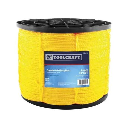  Cuerda 3/16" - 4mm Driza Polipropileno Virgen 15kg ToolCraft TC1154 283.898305 Cuerda 3/16" - 4mm Driza Polipropileno Virgen 15