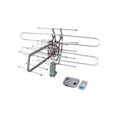  Antena Aerea HDTV Amplificada Giratoria 360 Grados a CRemoto, HD VHF UHF DAB y Digitales Fulgore FU0622 57.627119 Antena Aerea 