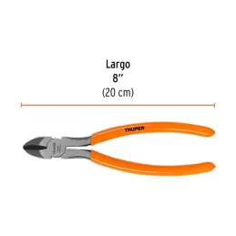  Alicates de corte diagonal 8" CrVanadio MangoPVC Truper 12353 16.949153 Alicate de Corte Diagonal 8" Mango de PVC, Truper 12353