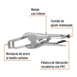  Alicates de Presion 9" Soldador Acarbono Truper 17426 30.508475 Alicate de Presión para Soldadura 9", Truper 17426

Mordazas de