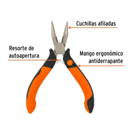  Alicates de punta y corte 5" ComfortGrip CrVanadio Truper 17366 10.254237 Alicate Mini Pinza Punta Corte 5" Comfort Grip, Trupe