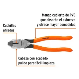  Alicates universal 8" CrVanadio MangoPVC Truper 17304 19.491525 Alicate Universal Profesional 8" Mango de PVC, Truper 17304

Fa