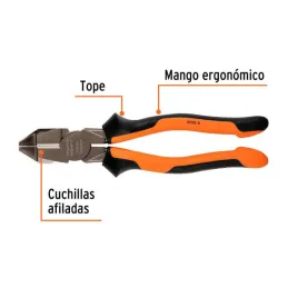  Alicates universal 9" Aislado 1000v ComfortGrip CrVanadio Truper 12351 33.898305 Alicate Universal Aislado Electricista 9" Comf