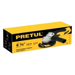  Esmeriladora angular 4 1/2", 630W 11000RPM Mango Ergonomico con Disco, ESMA-4-1/2P2-2 22360 Pretul 76.271186 Amoladora Esmeril 
