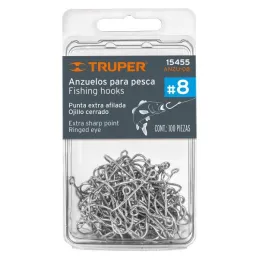  Anzuelo para Pesca #8 Blister 100Piezas, Truper 15455 18.644068 Anzuelo para Pesca N° 8 Blister con 100 Piezas, Truper 15455

A