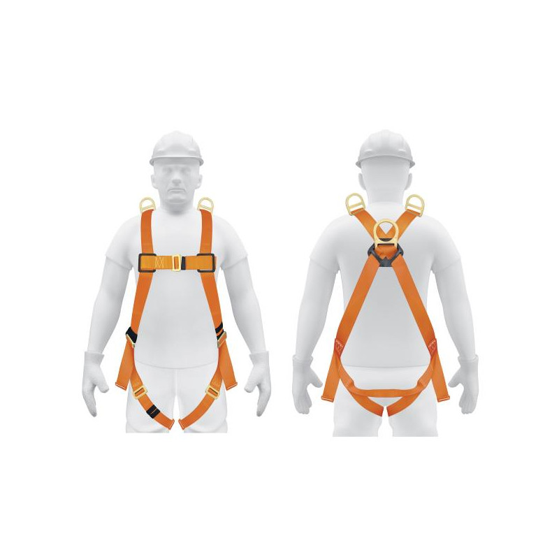  Arnes de Cuerpo completo 3 anillos Rescate y contra caidas, Cinta de 40mm, Carga 100kg, ARN-5437 14433 Truper 72.881356 Arnes d