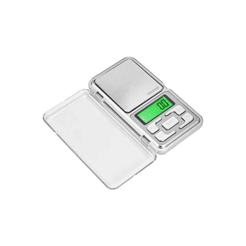  Balanzas Electronica de Bolsillo 500g 5Medidas Plato inox, Truper 100786  18.644068 Mini Balanza Gramera Digital Bascula Joyerí