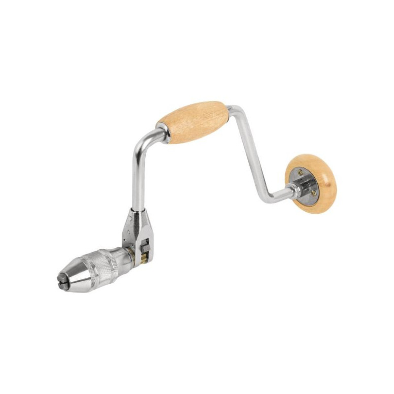  Berbiqui Profesional Taladro Manual 12", tipo ratchet, Barril y Manibela de Madera, BC-12M 10970 Truper 72.881356 Berbiqui Prof